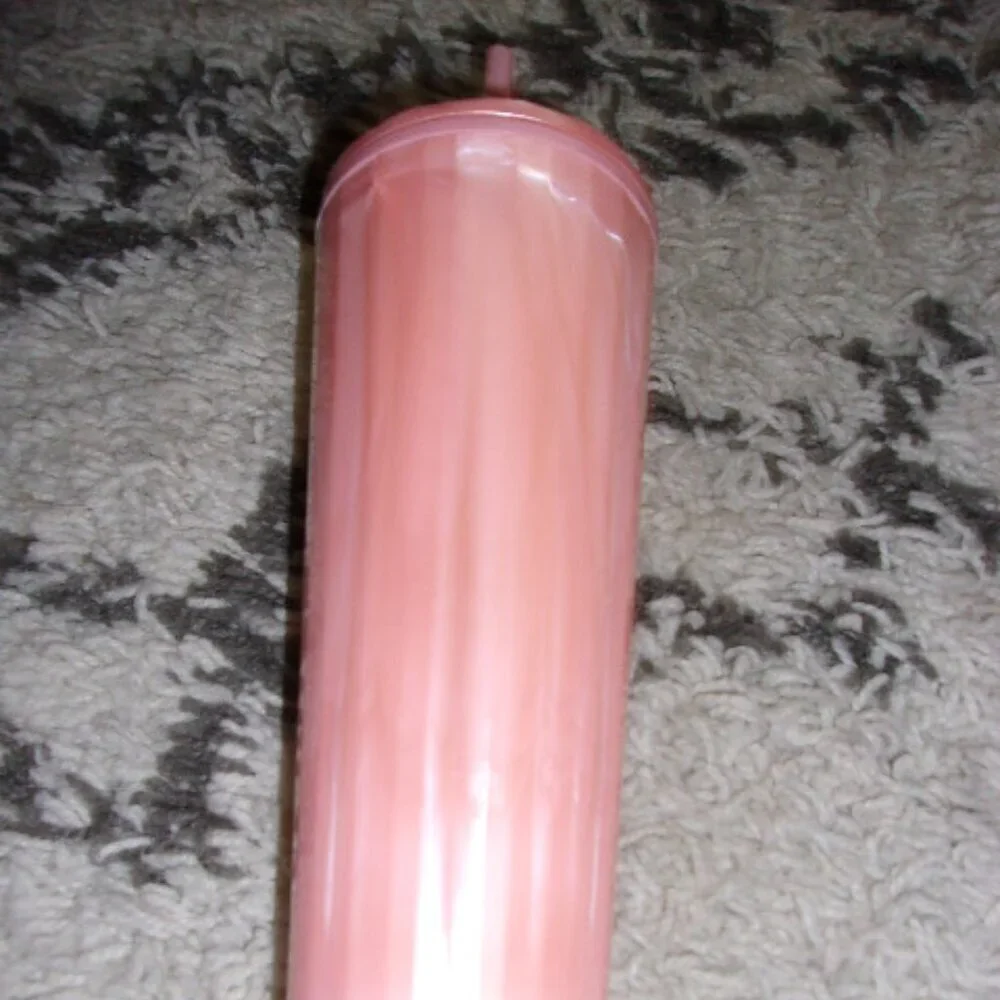 Summer Blush Pink Kaleidoscope Venti Tumbler with Dome Lid and Straw, 24 fluid
